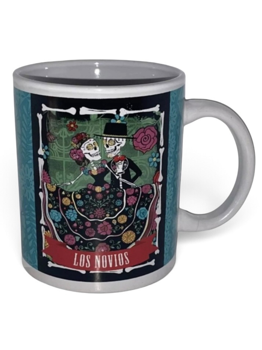 Cocinaware Los Novios Day of the Dead Stoneware Mug Dia De Los Muertos Skeleton